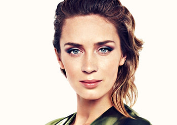 Emily Blunt, white, green, face, girl, actress, woman HD wallpaper