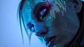 "Chromos", Digital artwork, woman, Abstract, portrait, Science Fiction HD wallpaper