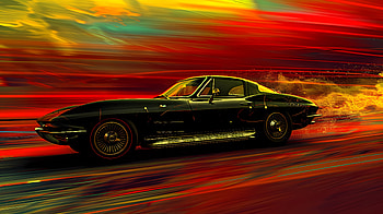 Stingray splash, Chevrolet Corvette, corvette stingray, Color Splash, car HD wallpaper