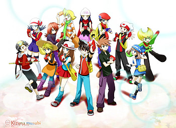 pokemon chracters, ash, cool, anime, pokemon HD wallpaper
