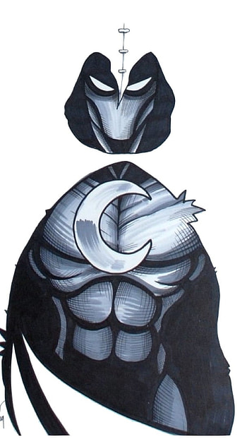 Moon Knight, White Background HD phone wallpaper