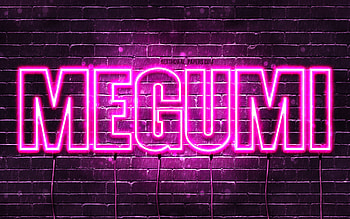 Happy Birtay Megumi, , pink neon lights, Megumi name, creative, Megumi Happy Birtay, Megumi Birtay, popular japanese female names, with Megumi name, Megumi HD wallpaper