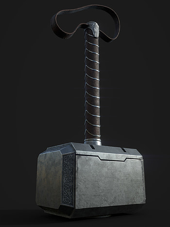 Thors hammer artwork, Artistic depiction, Detailed craftsmanship, Creative interpretation HD phone wallpaper
