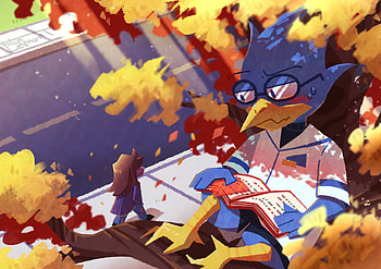 Berdly in Autumn - Deltarune Video Game, Berdly (deltarune), video game, deltarune HD wallpaper