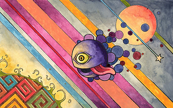 Sharing , psychedelic disembodied cyclops tripping through the multiverse ... HD wallpaper