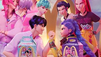 Saja Boys x K-Pop Demon Hunters @ McDonald's — Quad, KPop Demon Hunters, Saja Boys, McDonald's, Crossover HD wallpaper