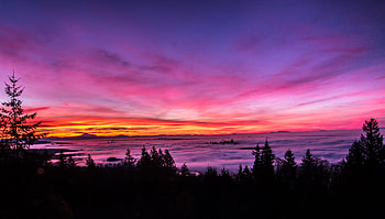 Backlit Bright Pink Sunset Landscape , landscape, sunset, nature, pink HD wallpaper