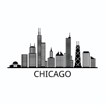 Chicago skyline, Hintergrund 1966939, Vektor kunst, Vecteezy HD phone wallpaper