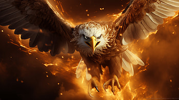 Majestic Hawk in Fiery Flight, Animal, hawk HD wallpaper
