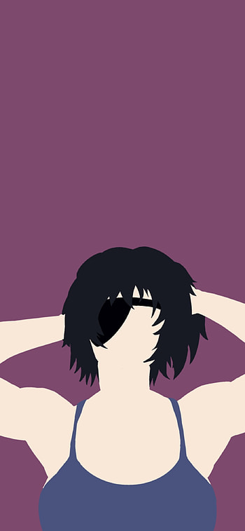 Minimalist Himeno from Chainsaw Man, minimalist, Anime, Chainsaw Man, minimalist anime HD phone wallpaper