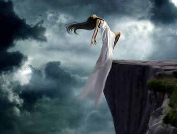 Cliffhanger Woman, suspens, fantasy, cliffhanger, dramatic, woman HD wallpaper