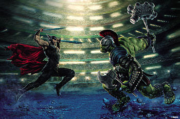 Thor And Hulk, thor, hulk, superheroes, artwork, digital-art HD wallpaper