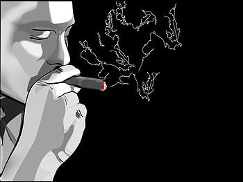 The Smoker, smoker, man, smoke, puff, cigarette HD wallpaper