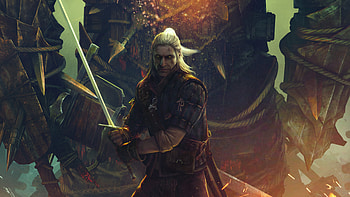 Geralt Vs Draug 2, the-witcher-3, games, ps4-games, xbox-games, pc-games, sword, deviantart HD wallpaper