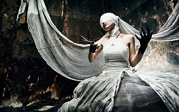 DREAMS OF A CLOSED OFF WORLD, dreams, mask, woman, fantasy, abstract, thoughtful, cool, , women, masked, , female HD wallpaper