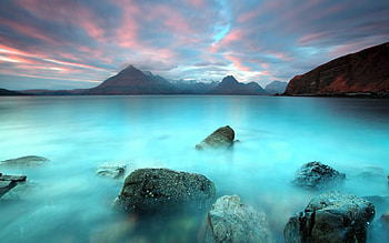 savage mountains, BEAUTY, WATER, MOUNTAINS, BLUE HD wallpaper