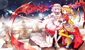 Touhou Chess Theme, classic, anime, touhou, wall, beauty HD wallpaper