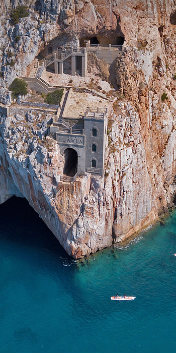 Italy Sardinia Porto Flavia, Holiday historical , Huawei Mate 10 HD phone wallpaper