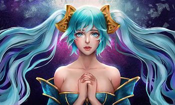 Sona Aqua Eyes League Of Legends, sona, league-of-legends, games, artwork, artist, digital-art, deviantart HD wallpaper