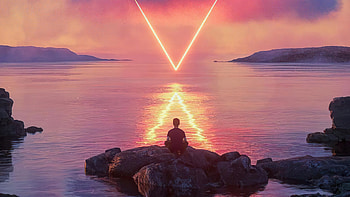 Boy Meditating Life Triangle , meditation, alone, artist, artwork, digital-art HD wallpaper