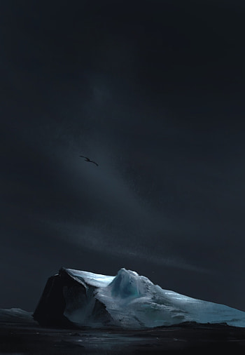 Art, Ice, Bird, Ice Floe HD phone wallpaper