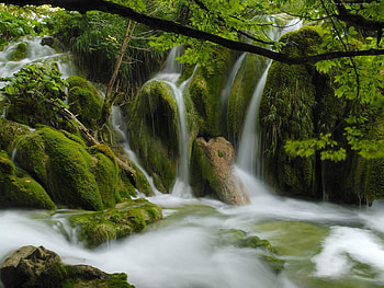 Waterfall, nature, rocks, beauty HD wallpaper