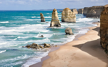 Twelve Apostles, Australia ocean beach, Beautiful seascape, Coastal beauty HD wallpaper