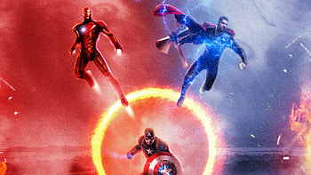 Avengers Endgame Trinity , iron-man, thor, captain-america, superheroes, artwork, avengers-endgame, behance HD wallpaper
