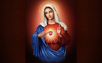 Blessed Heart of Mary, Heart, Mother of God, Virgin, Mary HD wallpaper