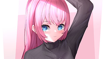 Blue Eyes Pink Hair Anime Girl Anime Girl HD wallpaper