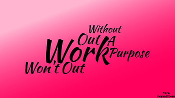 Work Out Without Purpose Won't Work Out 2, red, quote, typography, gradient HD wallpaper