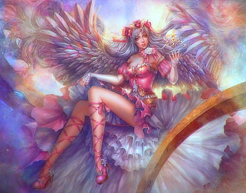~Pretty Angel~, love four seasons, wings, fantasy, digital art, weird things people wear, paintings, angels, creative pre-made HD wallpaper