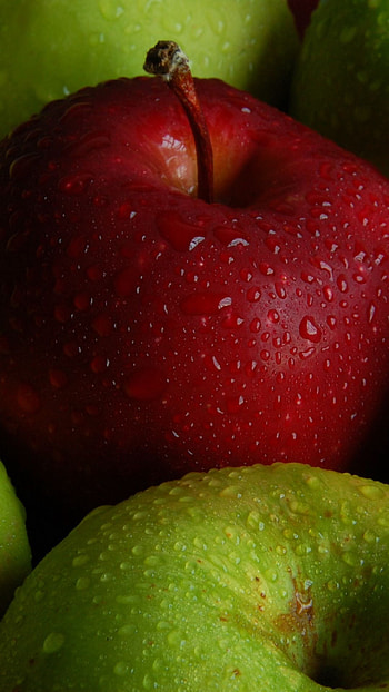 Apple fruit , Freshly harvested, Perfectly ripe, Mobile background HD phone wallpaper