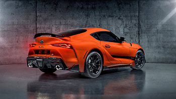 Toyota GR Supra — Orange Performance, vehicle, Toyota GR Supra HD wallpaper