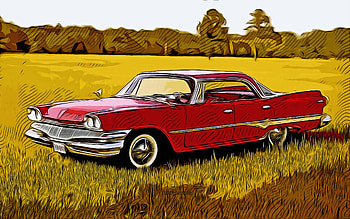 1961, Dodge Dart Phoenix, , vector art, Dodge Dart Phoenix drawing, creative art, Dodge Dart Phoenix art, vector drawing, abstract cars, car drawings HD wallpaper