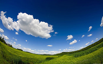 Fisheye Landscape HD wallpaper