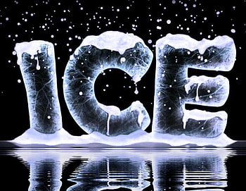 ICE, word ice, frozen, reflection, snow, cold, ice formation HD wallpaper