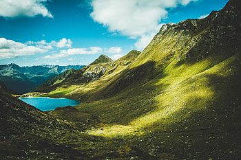 Nature, Grass, Mountains, Summer HD wallpaper