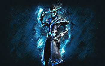 Fortnite Frigid Foregoer Skin, Fortnite, main characters, blue stone background, Frigid Foregoer, Fortnite skins, Frigid Foregoer Skin, Frigid Foregoer Fortnite, Fortnite characters HD wallpaper