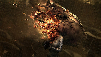 Fantasy, Fire, Demons HD wallpaper