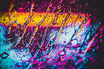 Water, Rain, Macro, Neon, Glass HD wallpaper