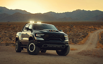 Ram Pickup, Off-road truck, Black pickup truck, American cars HD wallpaper