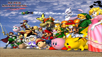 For > Super Smash Bros Melee Logo HD wallpaper