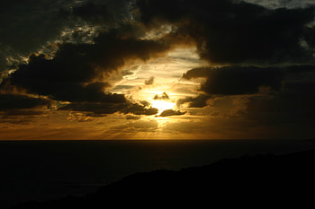 Sunset, Clouds, Dark, Overcast, Mainly Cloudy HD wallpaper