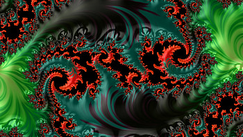 Trippy Psychedelic Fractal, trippy, psychedelic, trance, green, red, Abstract, fractal, abstract green HD wallpaper