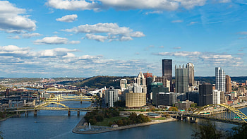 City view , Pittsburgh skyline HD wallpaper