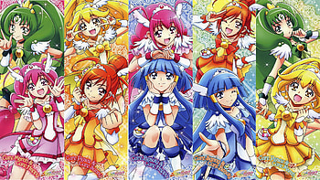 Glitter Force, Smile Precure, Magical girl anime, Glitter Force toys HD wallpaper