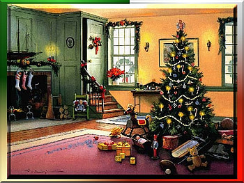 There's No Place Like Home, presents, painting, christmas, fireplace, stocking, home, tree HD wallpaper