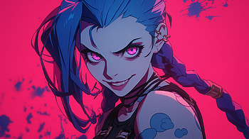 Jinx Unleashed: Neon Glare, video game, League Of Legends, Jinx (League Of Legends), anime girl HD wallpaper