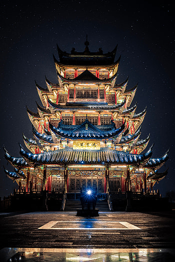 Cities, Architecture, Building, Pagoda, Facade, Temple, Oriental HD phone wallpaper